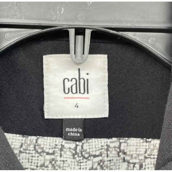 Cabi Abbott Jacket Women's Sz 4 Black Collared Brass Button Peplum Stretch #3027 - Picture 6 of 10